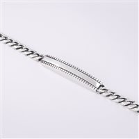 Bracciale Mabina Uomo bracciale argento groumette con piastra in Argento 533418-M - 533418-M